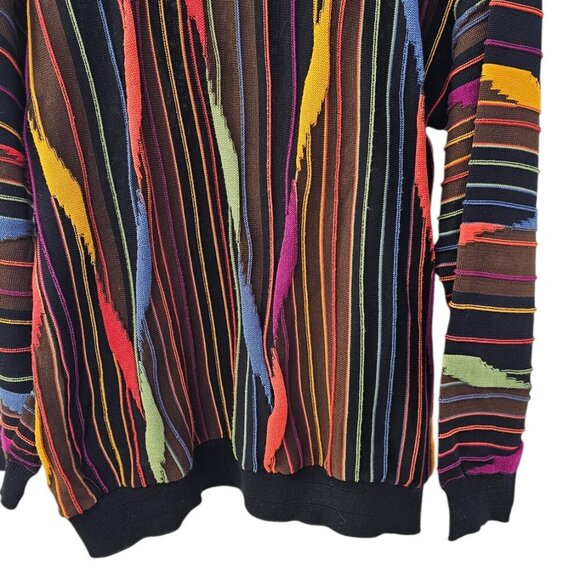 Tundra Canada 3D Knit Long Sleeve Sweater, Coogi Style, Pullover, Light, Size M - Picture 3 of 9